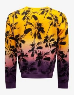 Saint Laurent Clothing Multicolour Palm Trees Print Sweatshirt