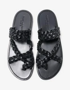 Budget ๐ Saint Laurent Neil Black Braided Leather ๐ฉด Sandals ๐ 12 Saint Laurent Neil Black Braided Leather Sandals