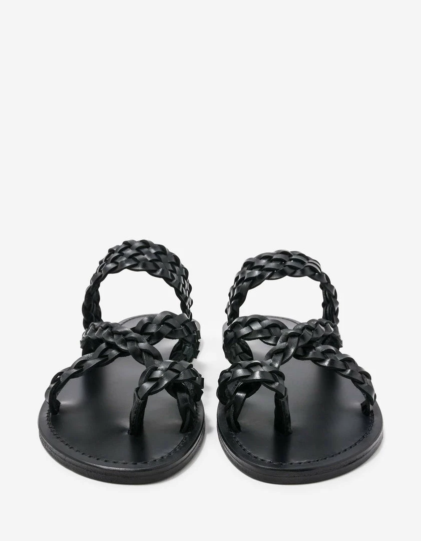 Budget ๐ Saint Laurent Neil Black Braided Leather ๐ฉด Sandals ๐ 5 Saint Laurent Neil Black Braided Leather Sandals