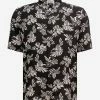 Saint Laurent Origami Print Silk Shirt