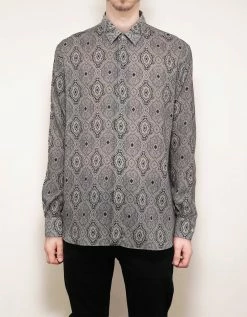 Saint Laurent Clothing Paisley Print Wool Shirt