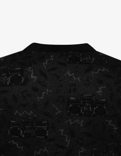 Saint Laurent Radio Jacquard Oversized Sweater