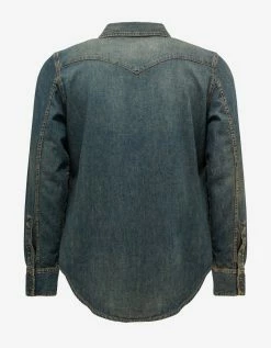Saint Laurent Shirts Vintage Blue Western Denim Shirt