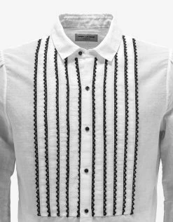 Best Sale π Saint Laurent Clothing White Bib π Shirt π 8 Saint Laurent Clothing White Bib Shirt