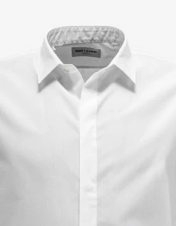 Saint Laurent Shirts White Cotton Poplin Shirt