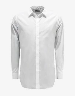 Saint Laurent Shirts White Cotton Poplin Shirt