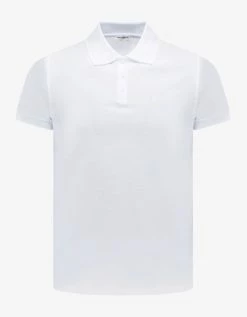 Saint Laurent White Monogram Polo T-Shirt Clothing