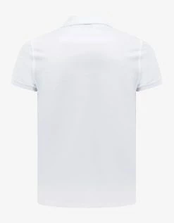 Saint Laurent White Monogram Polo T-Shirt Clothing