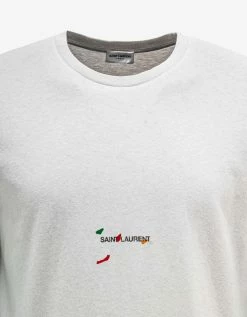 Saint Laurent Bruno V. Roels Paint Logo Rive Gauche T-Shirt Clothing