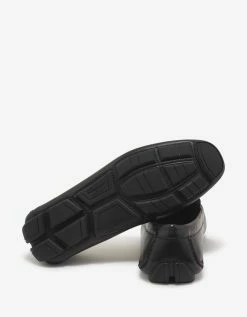 Salvatore Ferragamo Footwear Black Parigi Basket Weave Driving Shoes