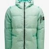 Stone Island Crinkle Reps R-NY Aqua Blue Down Jacket
