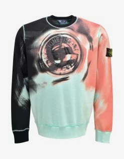 Stone Island Clothing Aqua Motion Saturation Graphic Sweatshirt