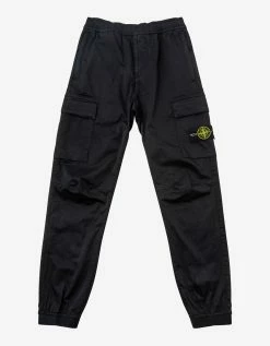 Stone Island Clothing Black Cargo Trousers