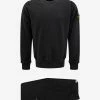 Stone Island Clothing Black Compass Badge Crew Neck Tracksuit