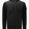 Stone Island Black Compass Badge Hoodie Clothing