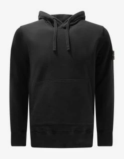 Stone Island Black Compass Badge Hoodie Clothing