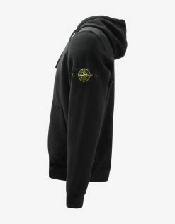 Stone Island Black Compass Badge Hoodie Clothing