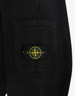 Stone Island Clothing Black Compass Badge Sweat Pants
