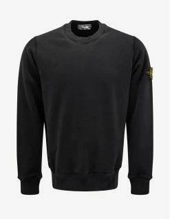 Stone Island Black Compass Badge Sweatshirt Clothing
