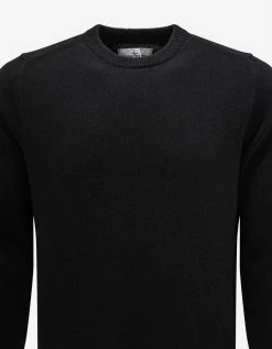 Stone Island Black Compass Badge Wool Sweater