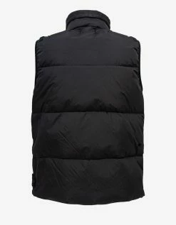Stone Island Black Garment Dyed Crinkle Reps R-NY Down Gilet Clothing