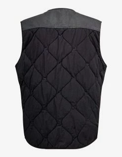 Stone Island Black Modified Panama 6/3 Ht Nylon Gilet Clothing