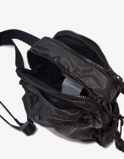 Stone Island Accessories Black Mussola Gommata Canvas Pouch Bag