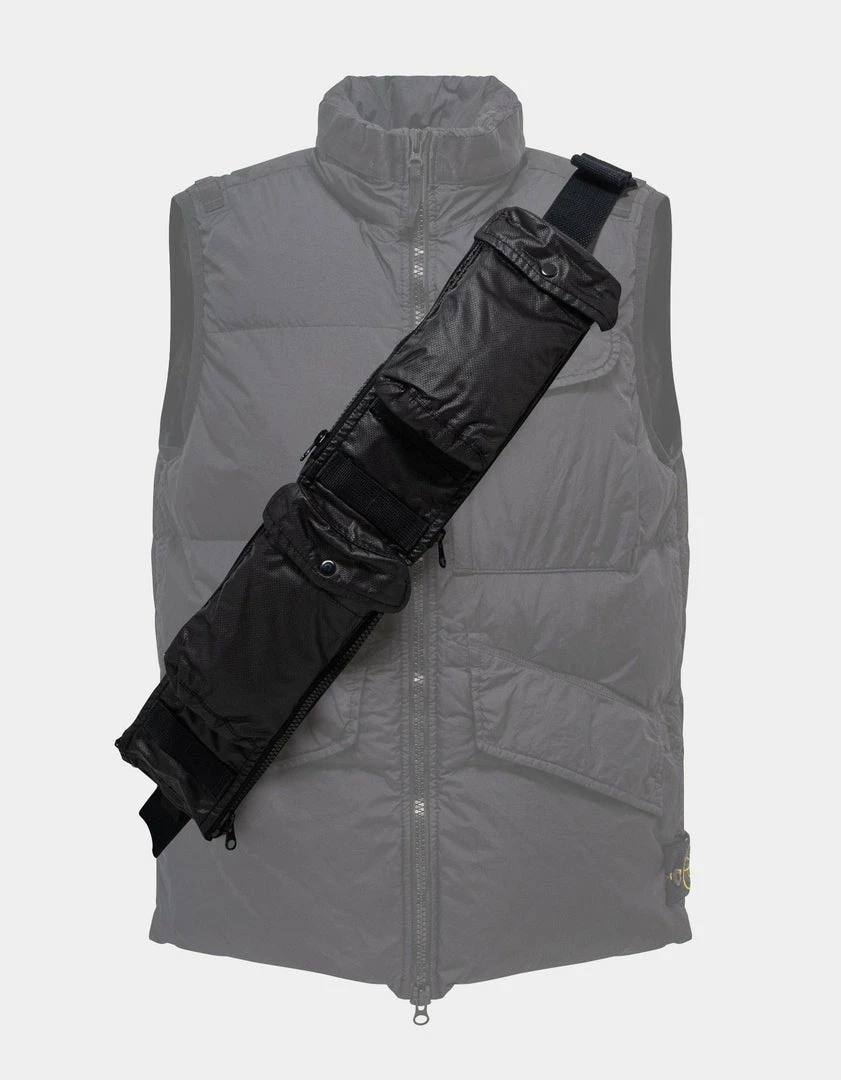 Promo โญ Stone Island Accessories Black Mussola Gommata Canvas Shoulder Pouch Bag ๐ 4 Stone Island Accessories Black Mussola Gommata Canvas Shoulder Pouch Bag