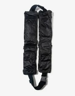 Stone Island Accessories Black Mussola Gommata Canvas Shoulder Pouch Bag