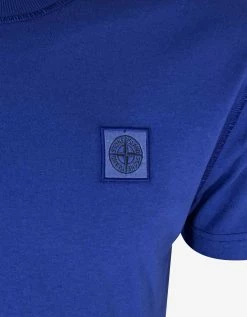Stone Island Blue Compass Logo T-Shirt Clothing