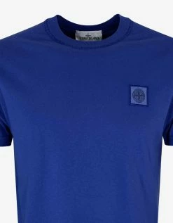 Stone Island Blue Compass Logo T-Shirt Clothing