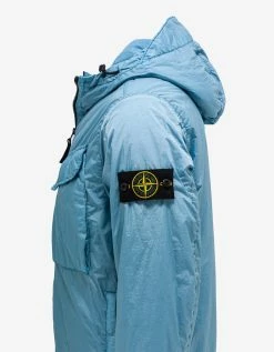 Stone Island Blue Garment Dyed Crinkle Reps R-NY Jacket Clothing
