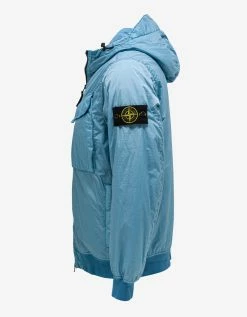 Stone Island Blue Garment Dyed Crinkle Reps R-NY Jacket Clothing