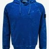 Stone Island Blue Off-Dye Compass Badge Hoodie