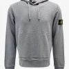 Stone Island Clothing Dust Grey Compass Logo Hoodie