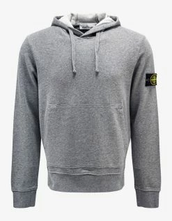 Stone Island Clothing Dust Grey Compass Logo Hoodie