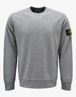 Stone Island Clothing Dust Grey Compass Logo Sweatshirt