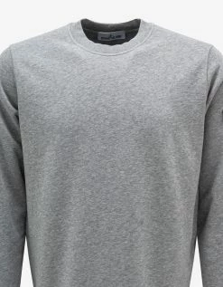 Stone Island Clothing Dust Grey Compass Logo Sweatshirt