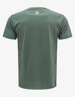 Stone Island Clothing Green Broken Logo T-Shirt