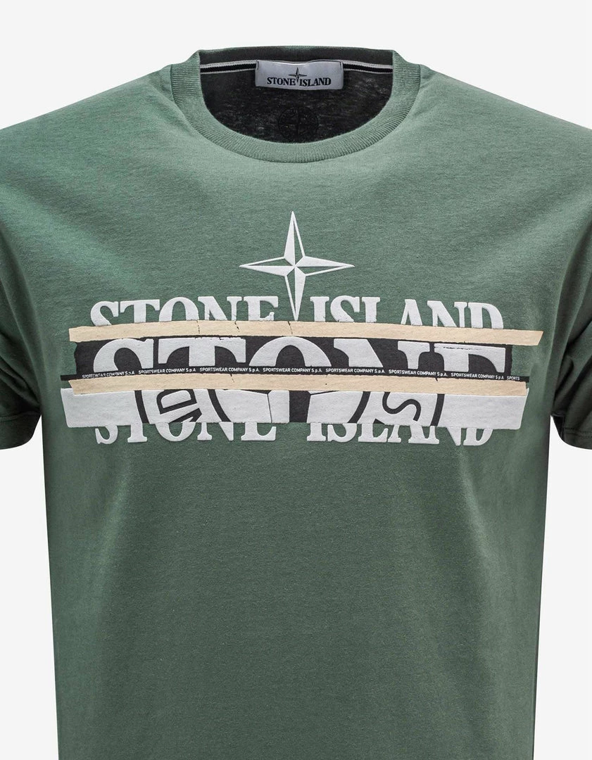 Buy 🎉 Stone Island Clothing Green Broken Logo T-Shirt ❤️ 5 Stone Island Clothing Green Broken Logo T-Shirt
