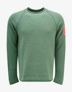 Stone Island Green Logo Sweater Clothing
