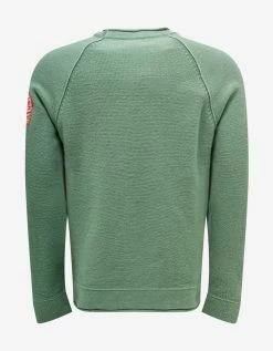 Stone Island Green Logo Sweater Clothing