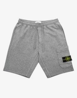 Stone Island Grey Compass Badge Cargo Sweat Shorts