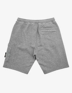 Stone Island Grey Compass Badge Cargo Sweat Shorts
