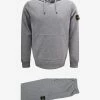 Stone Island Grey Compass Badge Hooded Tracksuit