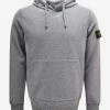 Stone Island Clothing Grey Compass Badge Hoodie
