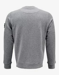 Stone Island Grey Compass Badge Sweatshirt Clothing