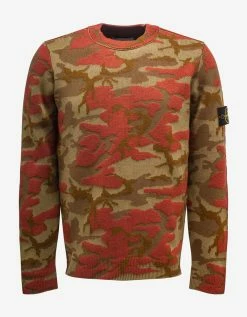 Stone Island Heritage Camo Wool Sweater Clothing