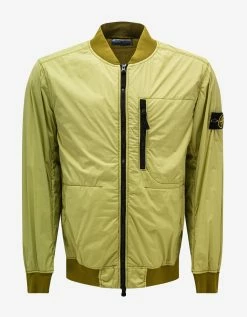Stone Island Clothing Light Green Skin Touch Nylon-TC Bomber Jacket
