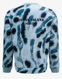 Stone Island Marina Graphic Print Sweatshirt Clothing